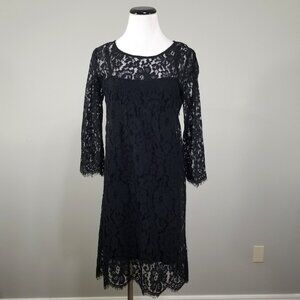 Anthropologie HD In Paris Black Lace Overture Shift Dress S Whimsigoth Cocktail